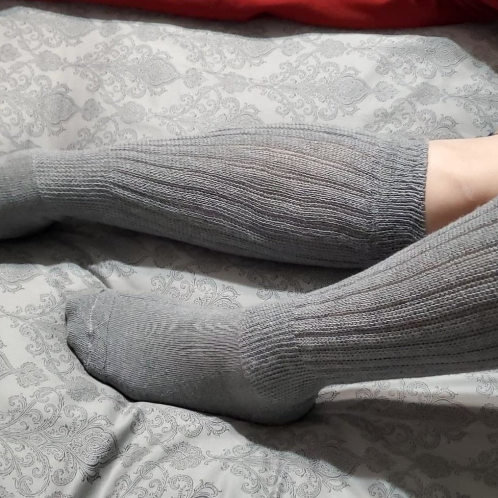 Woman's Grey Slouch Socks Brand New